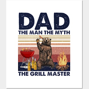 Bear Dad The Man The Myth The Grill Master Posters and Art